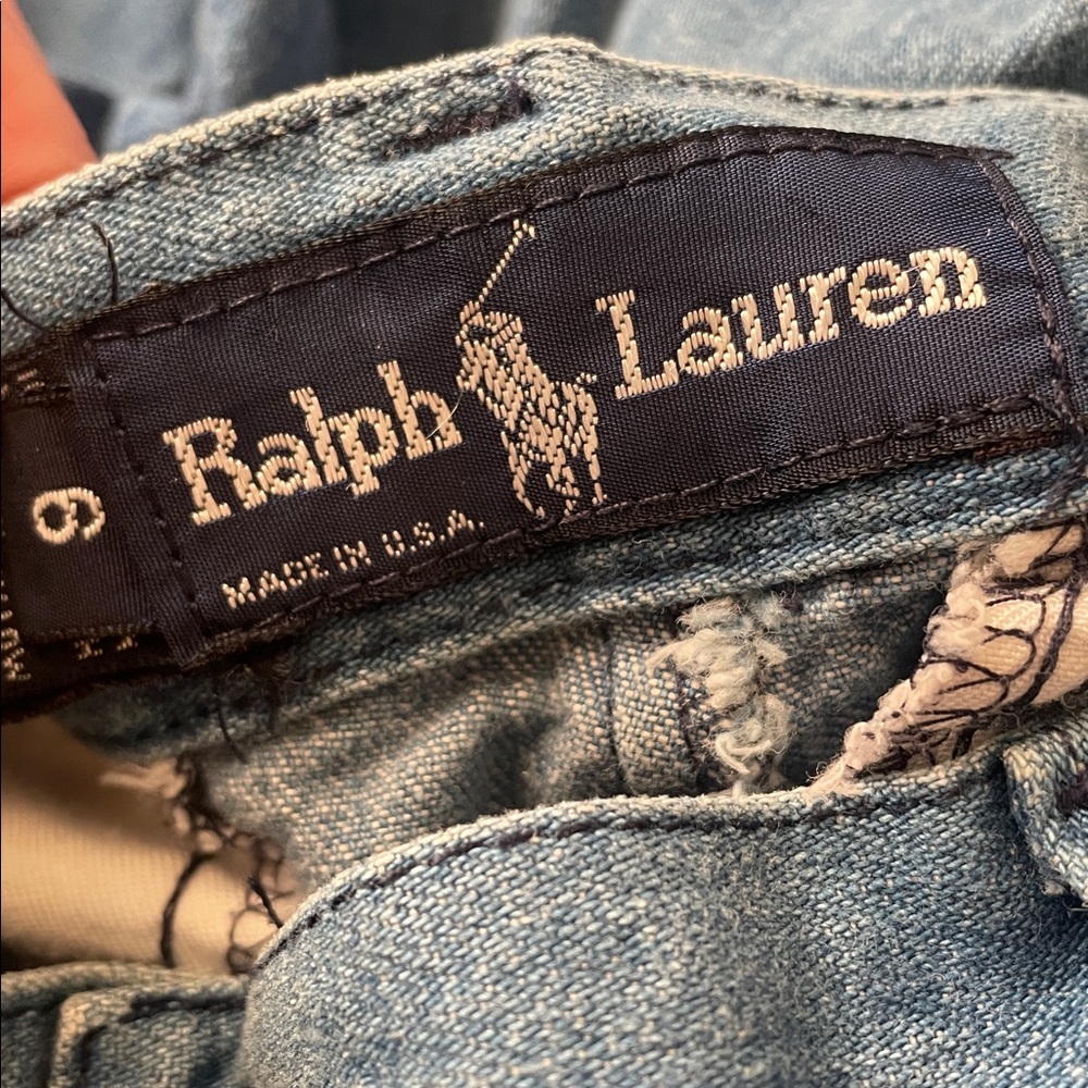 Ralph Lauren Vintage Blue Denim Shorts - Picture 3 of 7